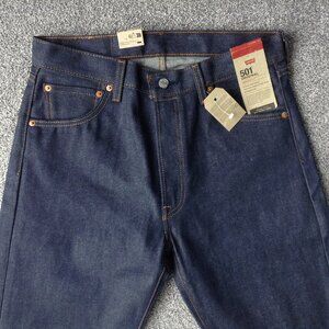 ⭐LEVI’S 501 ORIGINAL BUTTON-FLY MEN'S DENIM JEANS in Dark Stonewash, size 31x36⭐